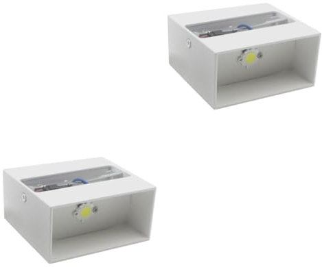 Angoily 2 Stk Wandleuchte Aus Aluminium Kreative Wandlampe Lustige Nachttischlampe Weiß