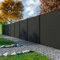 Gartenzaun-Set WPC RIO Anthrazit 5,5 x 1,8 m – Verbundholz und Aluminium – schwarze Pfosten – einfache Montage – Verdeckung – Sichtschutz