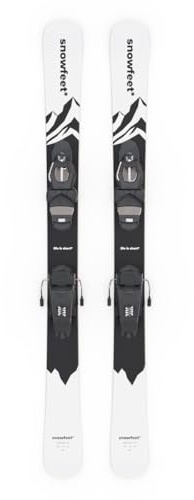 Snowfeet Kurze Ski 120 cm | Freedom | Snowblades Skiblades Kurze Ski (Black | Bergweiß)
