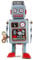 Eyccier Tin Toy Robot Clockwork Wind Up Robot Funny Vintage Mechanical Toys with Key Blue.
