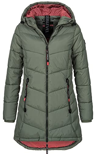 Sublevel Damen Übergangs Jacke Herbst Winter Outdoorjacke mit Kapuze sportlicher Damen Mädchen Parka S M L XL XXL 3XL 4XL 5XL