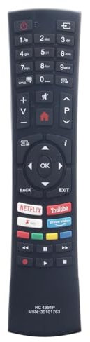 RC4391P RC-4391P 30101763 New Replace Remote Control work for Bush Smart LCD LED HDTV TV 75SVL20 82SVL20 50MVT20 65MVT20 DLED32HDS DLED32HDSA DLED32HDSB DLED32HDSC