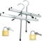 2 Pcs Ladder Clamps,43 * 39.5 * 22cm Heavy Duty Ladder Roof Rack Clamp Clamps Lock,2 Pack Locks Lockable Safe Ladders Universal Roof Rack Clamp Locks with 2 Free Padlocks Included for Roof Rack