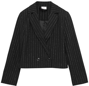 s.Oliver Verkürzter Blazer mit Glitzer-Nadelstreifen