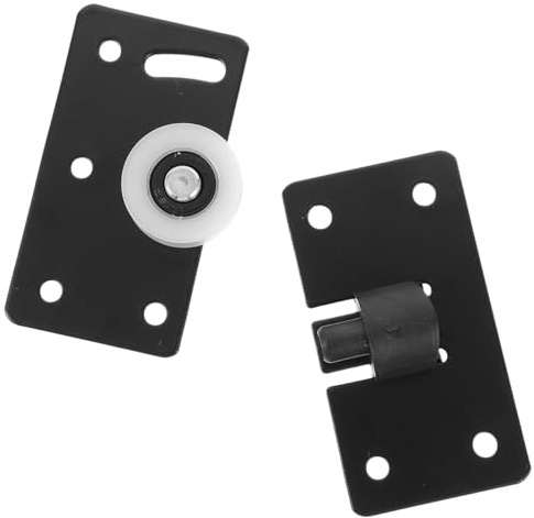 Schiebetürrolle 2 Stück Größe L aus Metall und Kunststoff Schwarz | Laufrollen für Schiebetür, mit Sanftem Lauf, für Schränke und Kleiderschränke, Lager und Werkstatt