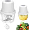 Hachoir électrique multifonction universel avec 6 couteaux à découper et capacité de 400 ml pour aliments de bébé, noix, légumes, fruits, viandes