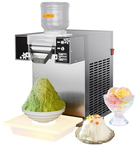 Snowflake Ice Machine Commercial Ice Shaver Machine, Korean Shaved Ice Machine Commercial Snowflake Ice Maker, Snow Cone Machine, Fast Cooling, for Snack Bar, Ice Cream Shop,60kg