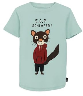 JAKO-O Kinder T-Shirt mit tierisch frechem Print, eisblau