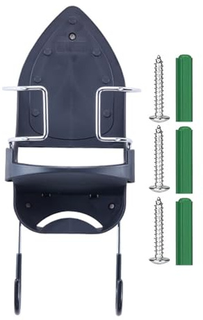 Ironing Board Rack Hanger – Over Door Hook Frame, Heavy Iron Mount | Duals Slot Storage Rack, Wall Organizer with Easy Access for Bedrooms, Dorm Rooms, Apartment Utility Corners