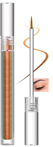 Jutqut Gold Chamäleon Eyeliner, Gold Glitzer Metallic EyeLiner und Lidschatten, Langanhaltender & Wasserfest Eye liner Schnelltrocknend und Wischfest, Hochpigmentiert Formel mit Augen Makeup,05