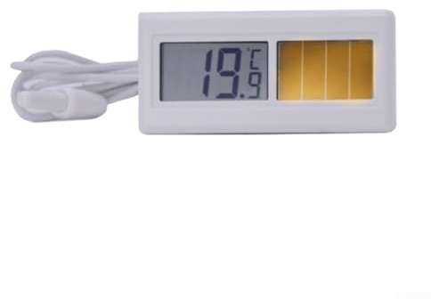 Mini-Solar-Thermometer mit digitalem LCD-Display und 1 Meter Kabel für Temperaturbereich 50 bis 70 Grad Celsius, wasserdichtes und umweltfreundliches Design