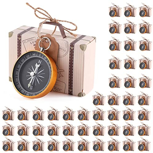 Süßigkeiten-Verpackungsbox, Kompass, Süßigkeiten für Valentinstag, Hochzeit, Schokolade, Leckereien, Verpackungen, Party-Favor-Bonbons, 50 Stück