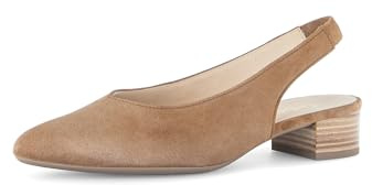 Gabor Damen Slingpumps, Frauen Pumps,orthopaedisch,einlege-Sohlen,daempfung,Best-Fitting,gesund,elastisch,gepolstert,Peanut (Wood),38.5 EU / 5.5 UK