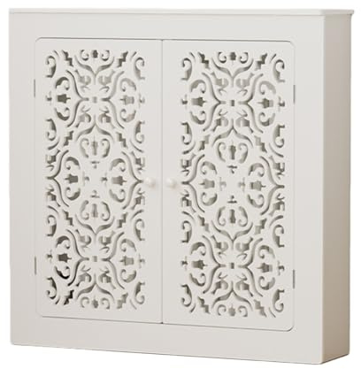 KAFHGEIN Radiator Cover Grill Slats Modern Cabinet MDF, Cache Radiateur Ajustable avec Étagère Radiateur sans Percer(50x60x15cm)