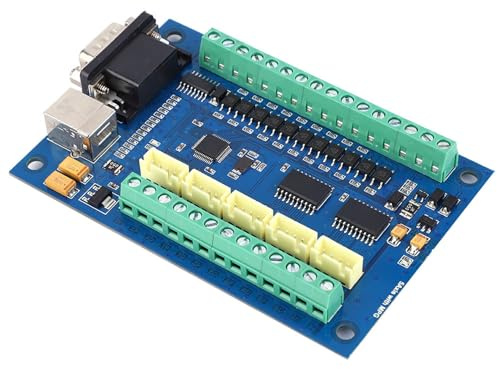 RASTKY Carte de Contrôleur de Mouvement USB de Contrôle de Vitesse PWM 100 KHz pour la Gravure CNC 12-24 V, Prise en Charge 5 Axes pour – Idéal pour Les Interrupteurs de Fin de Course et Les Arrêts