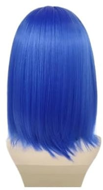 Gladiaond 1pc Synthetische Haar Cosplay Coraline Perücke Kinder Blau Mit Pony Kurze Bob Perücken for Frauen Kostüm Drag Queen mädchen