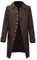 BLESSUME Vintage Retro Mantel Herren Kostüm Jacke Lange Ärmel (Braun 1, L)