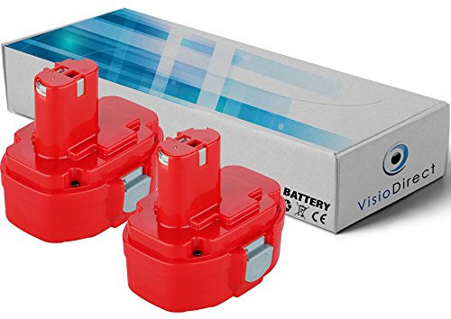Lot de 2 Batteries pour Makita 6337D perceuse sans Fil 3000mAh 14.4V - Visiodirect -
