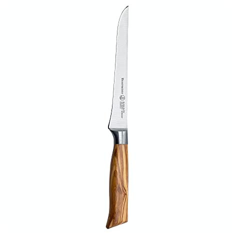 Messermeister Oliva Elite - Coltello da disossamento da 15 cm, lama in lega di acciaio tedesco fine e manico in legno di ulivo mediterraneo naturale, resistente alla ruggine e facile da mantenere