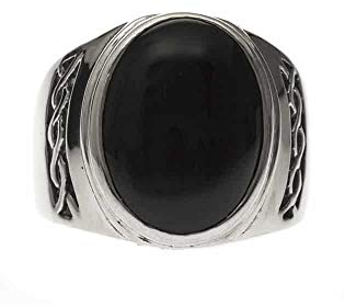 ORUS BIJOUX Herren-Ring, Onyx, massiv, Silber, Sterling Silber, Onyx