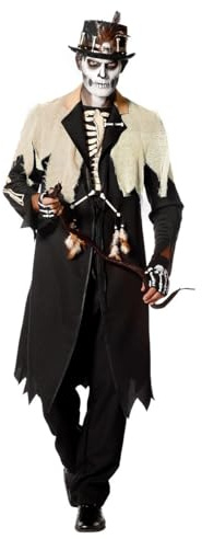 WILBERS & WILBERS 5709 - Voodoo König Mantel für Erwachsene, Hexenmeister, Schamane, Cape für Halloween, Karneval