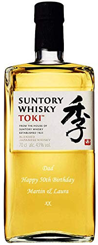 Personalised Suntory Toki Whisky, Japanese Whisky Gift for Men, Customised Engraved Whisky Bottle, Japan Whiskey with Custom Engraving, Gift Ideas for Birthday, Xmas, Anniversary