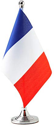 Mflagperft Frankreichflagge, klein, französische Flagge France Table Flag