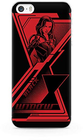 ERT GROUP mobile phone case for Apple Iphone 5/5S/SE original and officially Licensed Marvel pattern Black Widow 003 optimally adapted to the shape of the mobile phone, case made of TPU
