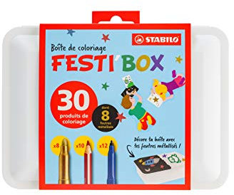 STABILO - Malbox - Trio DECO, Trio dick und Trio A-Z - 30er Etui - 8x Trio DECO, 10x Trio dick, 12x Trio A-Z