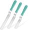 U-Taste Juego de Espátula Reposteria de 3 Piezas, Acero Inoxidable 18/0 Con Mango de Plástico PP de Primera Calidad, Juego de Espátulas Para Glaseado En ángulo Para Decorar Pasteles (Teal/Aqua Sky)