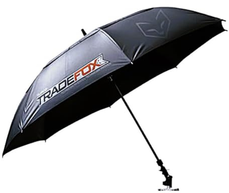 Supco TradeFox Regenschirm mit Magnetfuß, 152,4 cm, Mukit, bleibt kühl und trocken bei Reparaturarbeiten im Freien, Schwarz