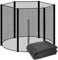 XIUWOUG Trampolin Ersatzteile für Gartentrampolin, Trampolin Netz Ø 244 306 366 427 cm füR 6/8 Stangen, Trampolin Ersatznetz Sicherheitsnetz, Reißfest, UV-Beständig,Schwarz,427 cm(14FT) 8 stangen