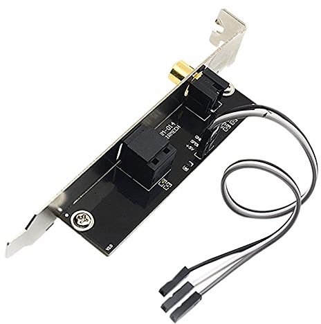 Gkhowiu 24Bit 192Khz Card SPDIF Optical and RCA Out Plate Cable Bracket Digital Audio Output for