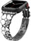 MiRowy Metall Armband Kompatibel mit Apple Watch Series 9 41mm, 【38mm/40mm/41mm】 Band, Damen Edelstahl Bling Diamant Ersatzarmband für iWatch Series 9/8/7/6/5/4/3/2/1/SE/SE2 - Schwarz