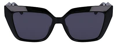 Calvin Klein Jeans CKJ22639S 001 Black Sunglasses Woman Iniettato, Butterfly, 55