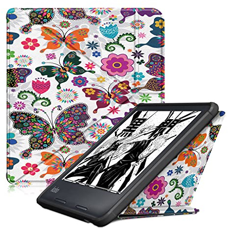 Lobwerk Hülle für Kobo Libra 2 7 Zoll Smart Cover Etui mit Standfunktion und Auto Sleep/Wake Funktion