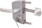 Locinox Serrure de Porte Coulissante Lskz Hoftorschloss, Ecluse, Château pour Portails Coulissants avec Couche de Poudre Edelstahlmechanismus (Argent, Largeur Du Cadre 80x80 MM)