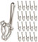 Kuou 100 Pcs Metal Curtain Hooks - Stainless Steel Drapery Hooks for Window & Door Curtains (Silver)