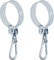 Connex Schaukelhaken-Set - Mit Manschette & Karabinerhaken - Ø 120 mm - 350 Kg Tragkraft - 2 Stück - verzinkt / Manschettenhaken / Gerüst-Haken / Luftschaukel-Haken / Gautsche / Hutsche / DY2705091
