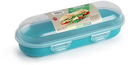 CABLEPELADO Guarda Bocadillo de plastico, Portas Bocadillo, Porta bocata, Fiambrera de plástico para bocadillos, Estuche para bocadillo, 23 cm largo, Plástico, Color aleatorio