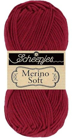 Scheepjes 1679-623 Merino Soft Baumwolle Garn, 50% Superwash-Merinowolle Mikrofaser 25% Acryl-Mischgewebe, 623 Rothko, 1x50g