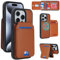 Zouzt for iPhone 15 Pro Detachable 2 in 1 Wallet Case with Card Holder for Magsafe, Magnetic PU Leather Flip Credit Slot Protective Phone Cover Women Men for iPhone 15 Pro 6.1 Inch - Brown