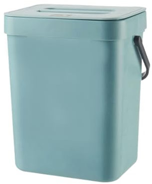 Genikeer Small Kitchen Compost Bin | Hanging Small Trash Can With Lid | Small Portable Garbage Box Compost Bucket | Countertop Compost Bin | Food Trash Can For Under Sink, Cabinet Door, Countertop