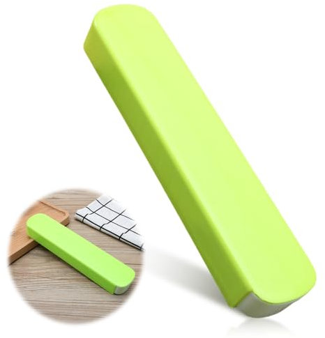 yuwqqoajv Custodia da viaggio leggera per posate per una comoda cena in viaggio con cucchiaio, forchetta, bacchette, posate, custodia in plastica, ampie applicazioni, Verde
