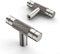 Amerdeco 10 Pieza Plata Tiradores Cocina Pomos y Tiradores Vintage T-Pomos Armarios Pomos y Tiradores Infantiles de Aleación de zinc Tirador Puerta Mango de un Solo Orificio