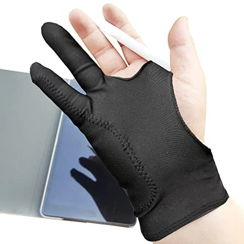 Vesone Zeichentablett-Handschuh | Zwei-Finger-Künstlerhandschuh für rechte und Linke Hand - Künstlerhandschuhe mit Zwei Fingern für Tablet, Skizzieren auf Papier, Wischschutz