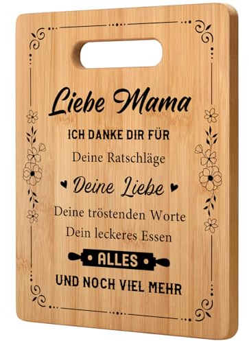 Geschenk für Mama, Bedrucktes Bambus Schneidebrett, Mama Geschenk von Tochter Sohn, Einzigartiges Geschenk für Mama, Mütter Küchengeschenke