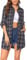 Hotouch Chemise à Carreaux Femme Chemise Manches Longues Classique Chemise Décontractée Col en V Chemises Chic Élégant Boutonnées Blouses Tunique Blouses Bucheron Blau XXL