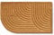 Moderne Fußmatte Haustür - Kokosmatte 45x75cm Abgerundet Natur - rutschfeste Schmutzfangmatte - Fussmatte innen - Türmatte überdachter Außenbereich