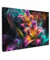 MuchoWow© Leinwandbild Groß 120x80 cm XXL Dekoration Wohnzimmer Bilder Pictures Wall Decoration Living Room Wohnungs Deko Moderne Bild Bunt - Farbenfroh - Blumen - Schwarz